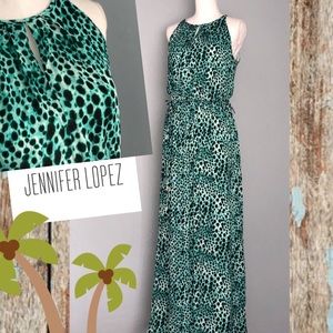 JENNIFER LOPEZ Dress maxi leopard print so 12